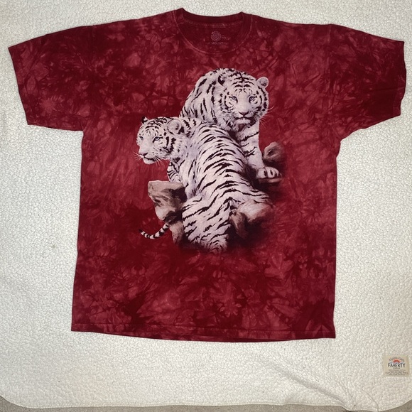 The Mountains White Bengal Tiger T-Shirt: Size Small/Medium - Picture 2 of 7